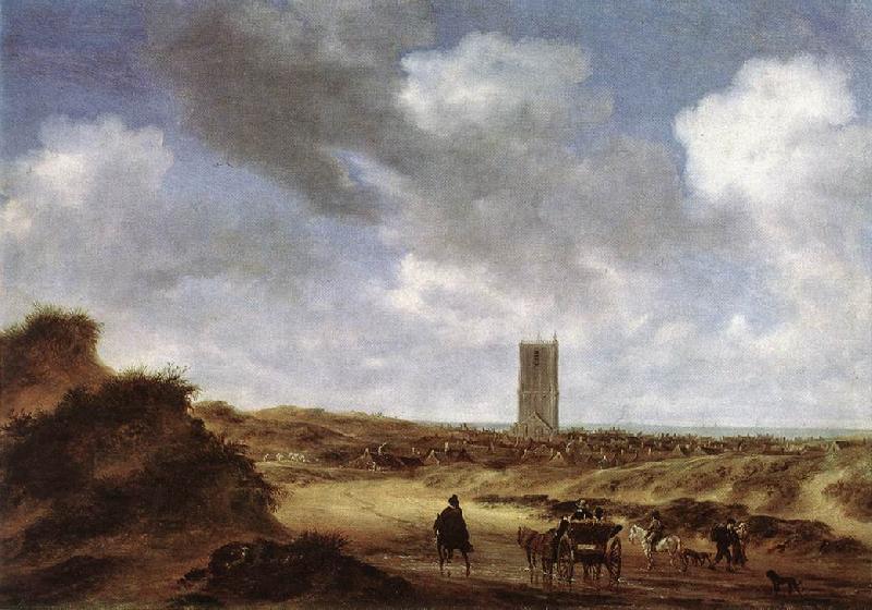 RUYSDAEL, Salomon van View of Egmond aan Zee f oil painting image